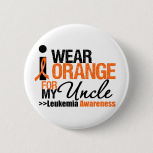 Badge Rond 5 Cm Je porte l'orange pour mon oncle