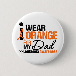 Badge Rond 5 Cm Je porte l'orange pour mon papa