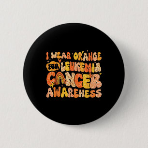 Badge Rond 5 Cm Je porte orange pour le ruban de sensibilisation a