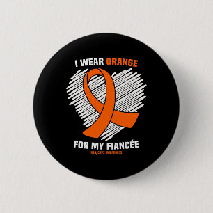 Badge Rond 5 Cm Je Porte Orange Pour Ma Fiancée Rsdcrps Sensibilis