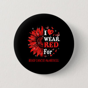 Badge Rond 5 Cm Je porte Red Twinkle Coeur Tournesol Sang Cancer A