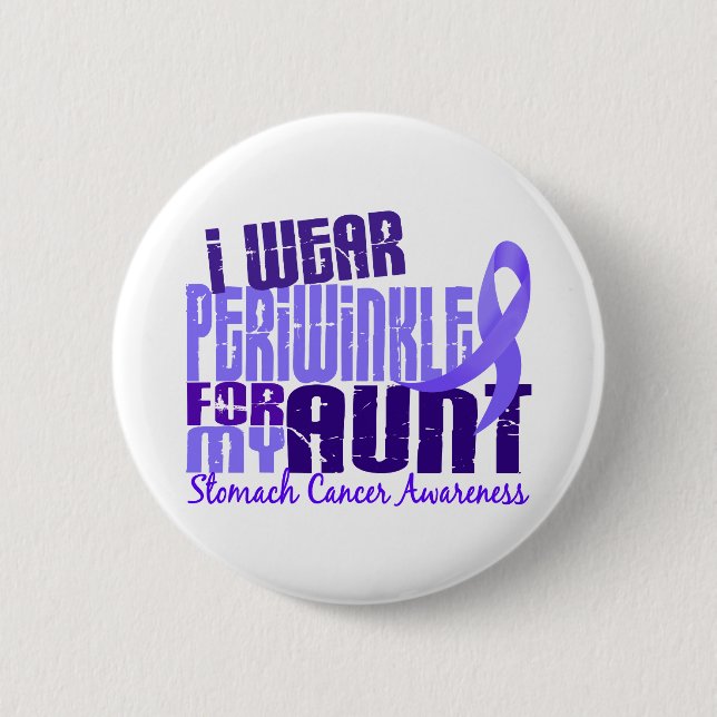 Badge Rond 5 Cm Je porte tante 6,4 cancer de l'estomac de (Devant)