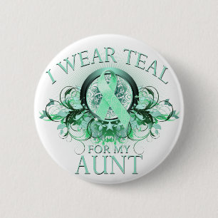 Badge Rond 5 Cm Je porte Teal pour ma tante .png (floral)