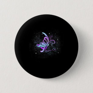 Badge Rond 5 Cm Je Porte Turquoise Et Violet Pour Quelqu'Un Que J'