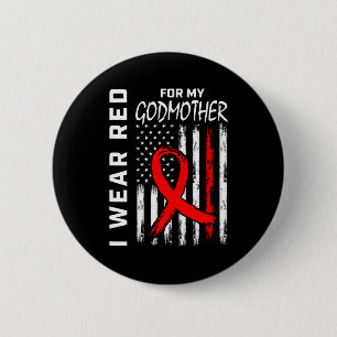 Badge Rond 5 Cm Je porte un ruban rouge pour la sensibilisation à