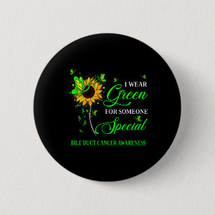 Badge Rond 5 Cm Je Porte Vert Pour Bile Duction Cancer Sensibilisa