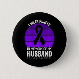 Badge Rond 5 Cm Je Porte Violet Surdose Sensibilisation Violet Rib