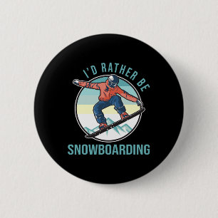 Badge Rond 5 Cm Je préfère le snowboard Retro Ski Goggings Winte