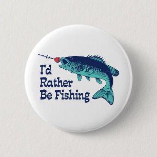 Badge Rond 5 Cm Je préfère pêcher