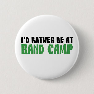 Badge Rond 5 Cm Je préférerais être au camp de musique