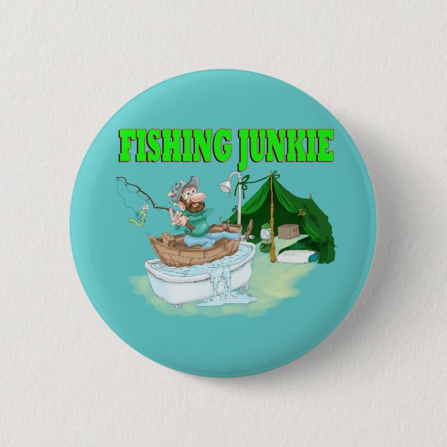 Badge Rond 5 Cm Je préférerais être Pêche ! (Devant)