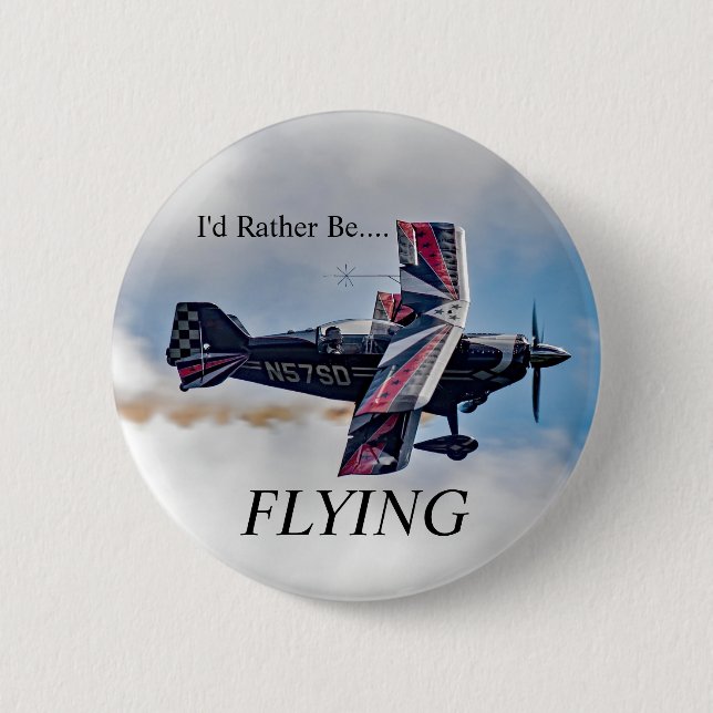 Badge Rond 5 Cm Je préférerais voler (Devant)