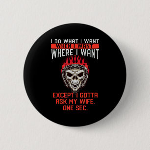 Badge Rond 5 Cm Je Punk Crâne Écœurant Hommes Quoi