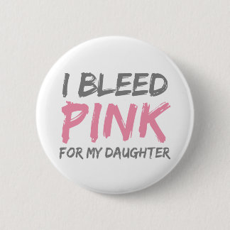 Badge Rond 5 Cm Je saigne la fille rose de cancer du sein