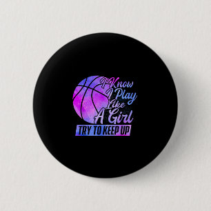 Badge Rond 5 Cm Je sais que je joue comme une fille - Sketll Playe