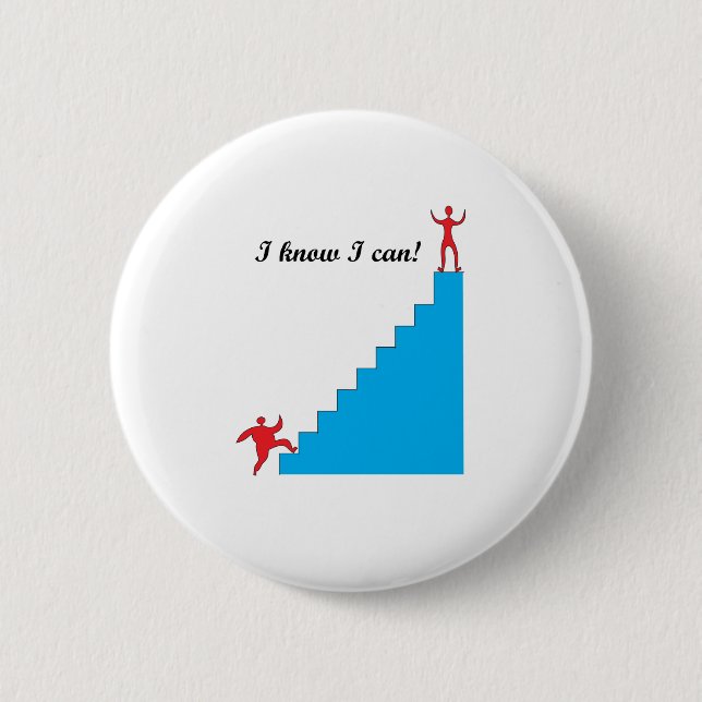 Badge Rond 5 Cm Je sais que je peux ! (Devant)