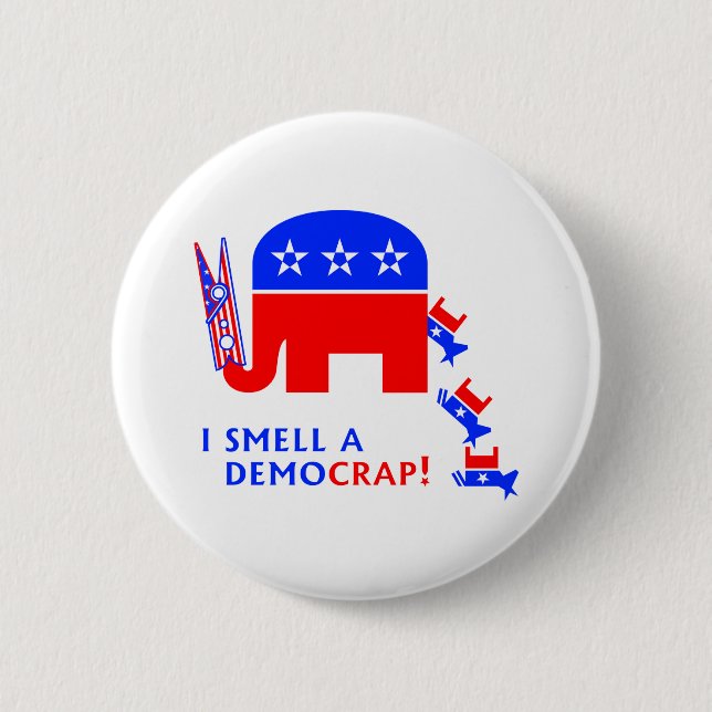 Badge Rond 5 Cm Je sens un Democrap (Devant)