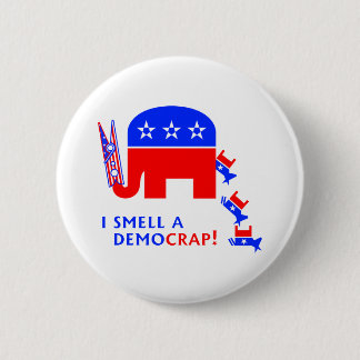Badge Rond 5 Cm Je sens un Democrap