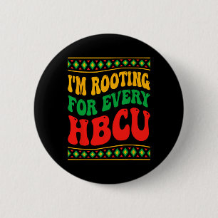 Badge Rond 5 Cm Je soutiens chaque rétro Hbcu Mois de l'histoire d