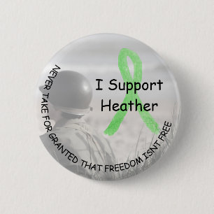 Badge Rond 5 Cm Je soutiens Heather, la liberté n'est pas gratuite