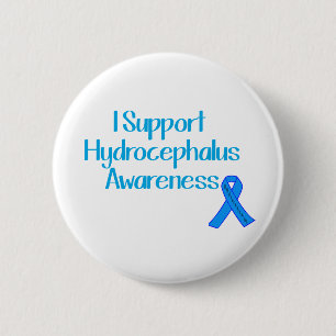 Badge Rond 5 Cm Je soutiens la conscience de hydrocéphalie