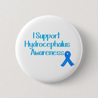 Badge Rond 5 Cm Je soutiens la conscience de hydrocéphalie