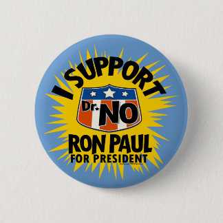 Badge Rond 5 Cm Je soutiens le Dr. Aucun bouton de Ron Paul