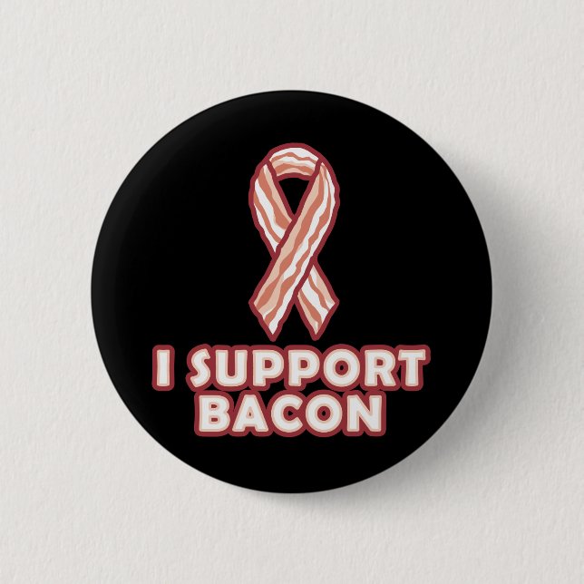 Badge Rond 5 Cm Je soutiens le lard (Devant)