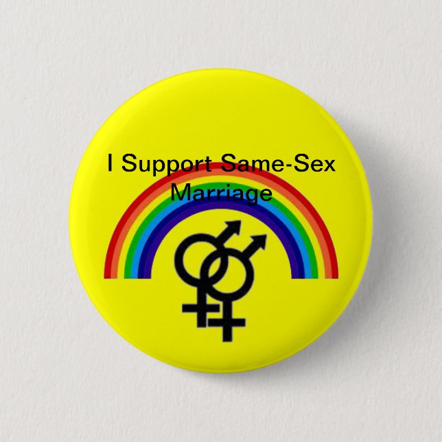 Badge Rond 5 Cm Je soutiens le mariage homosexuel (Devant)