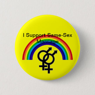 Badge Rond 5 Cm Je soutiens le mariage homosexuel