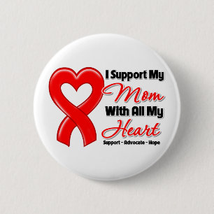 Badge Rond 5 Cm Je soutiens ma maman de tout mon coeur