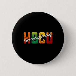 Badge Rond 5 Cm Je soutiens pour chaque Hbcu Mois d'Histoire Noire