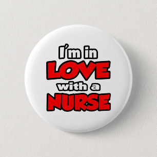 Badge Rond 5 Cm Je suis amoureuse d'une infirmière