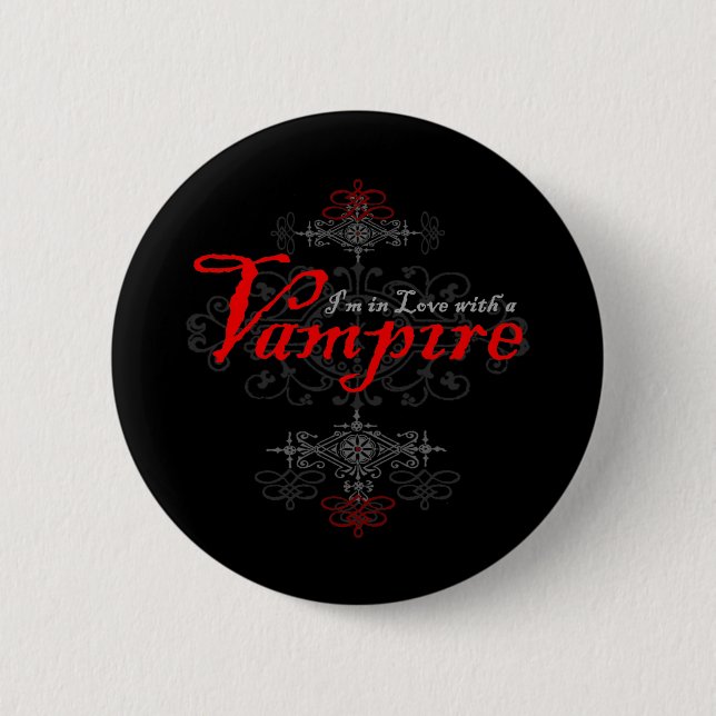 Badge Rond 5 Cm Je suis amoureux d'un vampire (Devant)