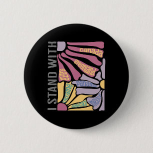 Badge Rond 5 Cm Je suis avec Canada Groenland Mexique Panama Gaza