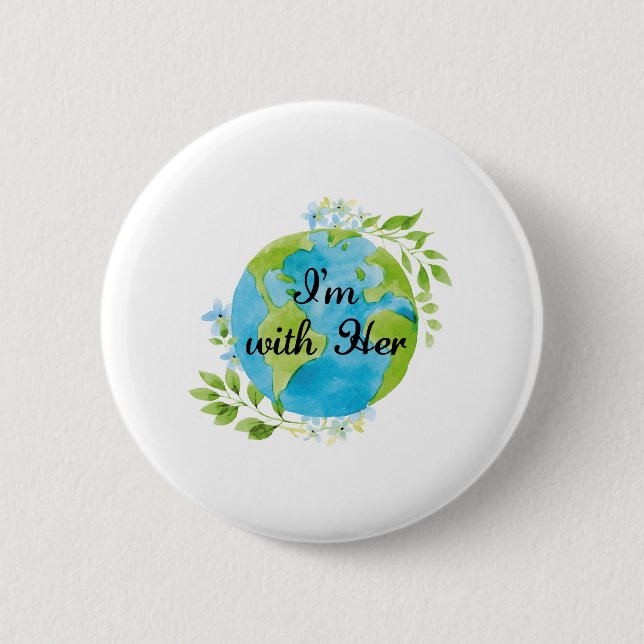 Badge Rond 5 Cm Je suis avec elle (Devant)