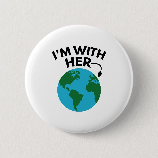 Badge Rond 5 Cm Je suis avec elle (Devant)