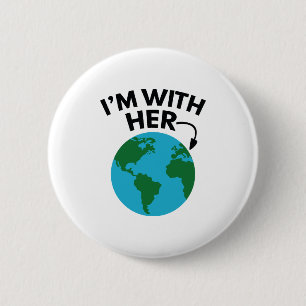 Badge Rond 5 Cm Je suis avec elle