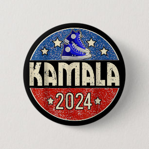 Badge Rond 5 Cm Je suis avec elle Kamala Votez pour 2024 Président