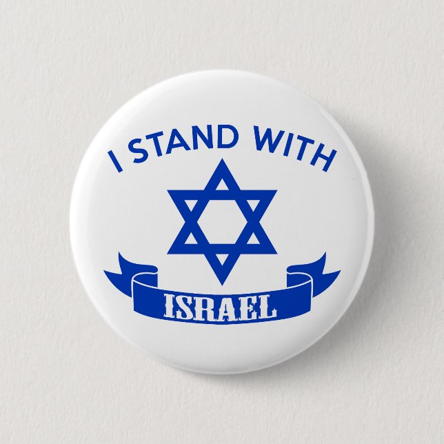 Badge Rond 5 Cm Je suis avec Israël (Devant)