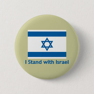 Badge Rond 5 Cm Je suis avec Israël Cadeaux et Tee - shirts