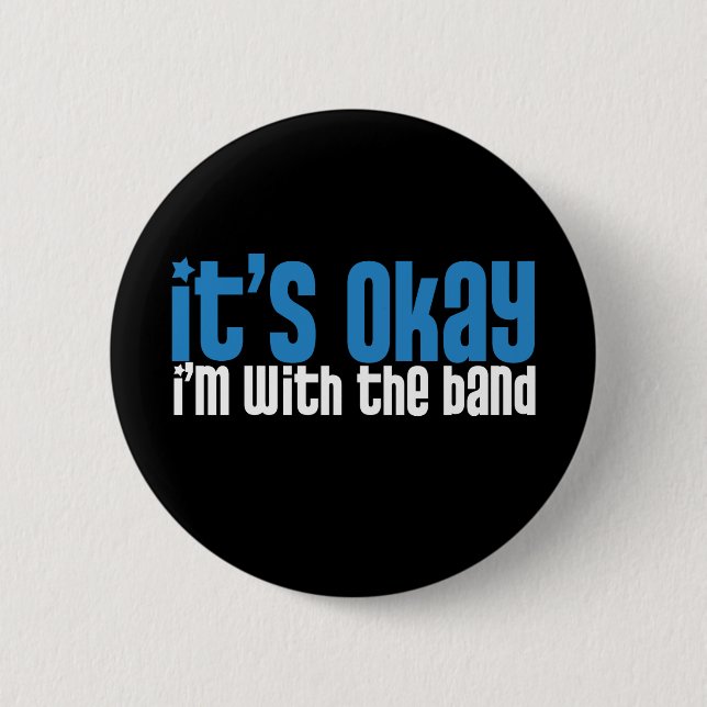 Badge Rond 5 Cm Je suis avec la bande (Devant)