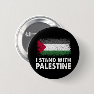 Badge Rond 5 Cm Je suis avec la Palestine Drapeau palestinien