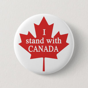 Badge Rond 5 Cm Je suis avec le Canada