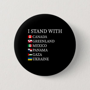 Badge Rond 5 Cm Je suis avec le Canada Groenland Mexique Panama Ga