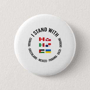 Badge Rond 5 Cm Je Suis Avec Le Canada Groenland Mexique Panama Ga
