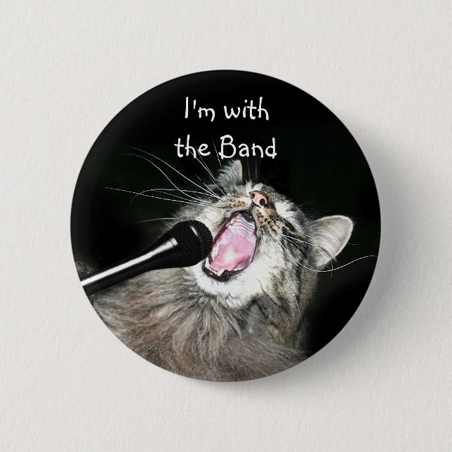 Badge Rond 5 Cm Je suis avec le groupe (Devant)