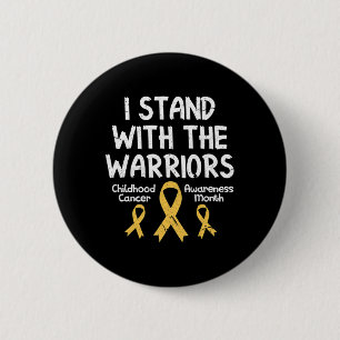Badge Rond 5 Cm Je suis avec le Guerrier Childhood Cancer Award
