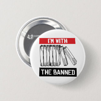 Badge Rond 5 Cm Je suis avec l'interdiction