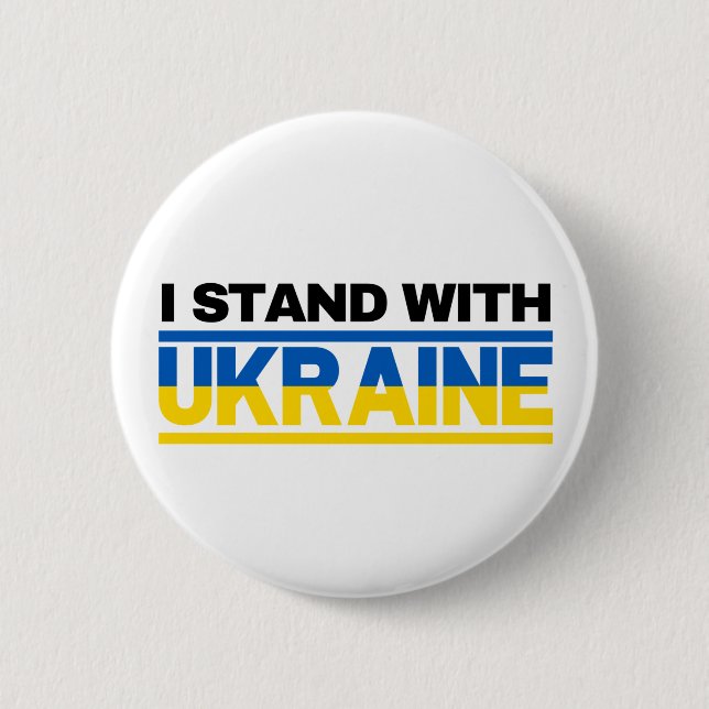 Badge Rond 5 Cm Je Suis Avec L'Ukraine (Devant)